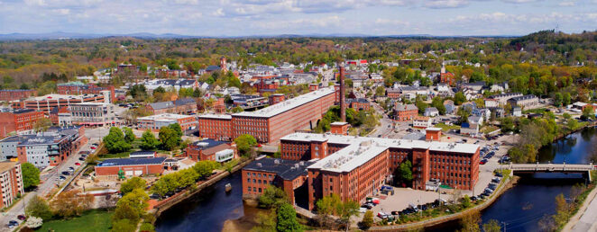 Aerial view of Dover, NH.